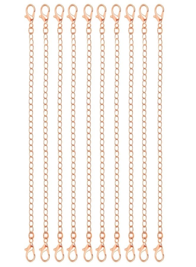 ST logo Hanging Tree Women Rose Gold Girl Boy & Men Jewellery Making Extender for Chain Set Bracelet Pendant & Necklace Adjustable Extension 10 Pcs Pack (5 inch) - Image 1
